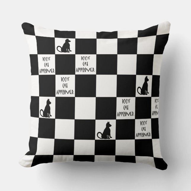 Het Hoofdkussen Zwarte Witte CricketDiane van de Kussen (Voorkant)