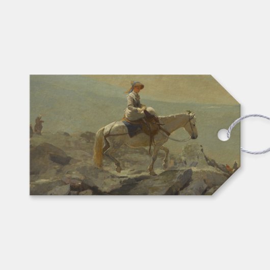 Het hoofdstel pad, witte bergen (Winslow Homer) Cadeaulabel (Voorkant (Horizontaal))
