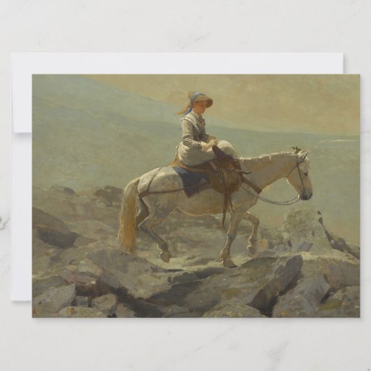 Het hoofdstel pad, witte bergen (Winslow Homer) Kaart (Voorkant)