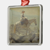 Het hoofdstel pad, witte bergen (Winslow Homer) Metalen Ornament (Links)