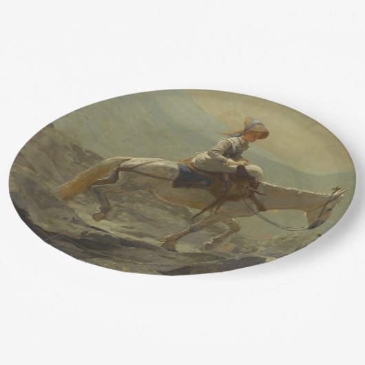 Het hoofdstel pad, witte bergen (Winslow Homer) Papieren Bordje (Gekanteld)