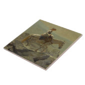 Het hoofdstel pad, witte bergen (Winslow Homer) Tegeltje (Zijkant)