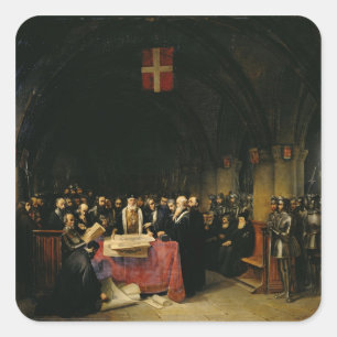 Het hoofdstuk van de Orde van Sint-Janskruid van J Vierkante Sticker