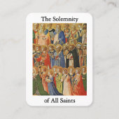 Het Hoogfeest van Allerheiligen Gebed Kaart Plaatskaartje (Voorkant)
