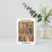 Het Hoogfeest van Allerheiligen Gebed Kaart Plaatskaartje (Staand voorkant)