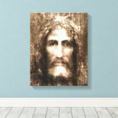 HET HOOGGEZICHT VAN JESUS CANVAS AFDRUK (Insitu (Houten vloer))