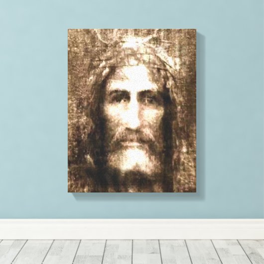 HET HOOGGEZICHT VAN JESUS CANVAS AFDRUK (Insitu (Houten vloer))