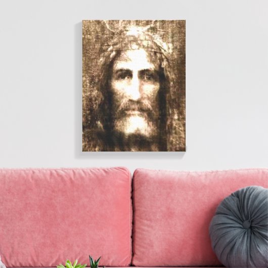 HET HOOGGEZICHT VAN JESUS CANVAS AFDRUK (Insitu (Woonkamer))