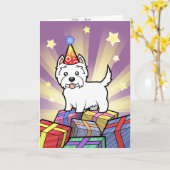 Het Hoogland Wit Terrier van het Westen van de Kaart (Gele Bloem)