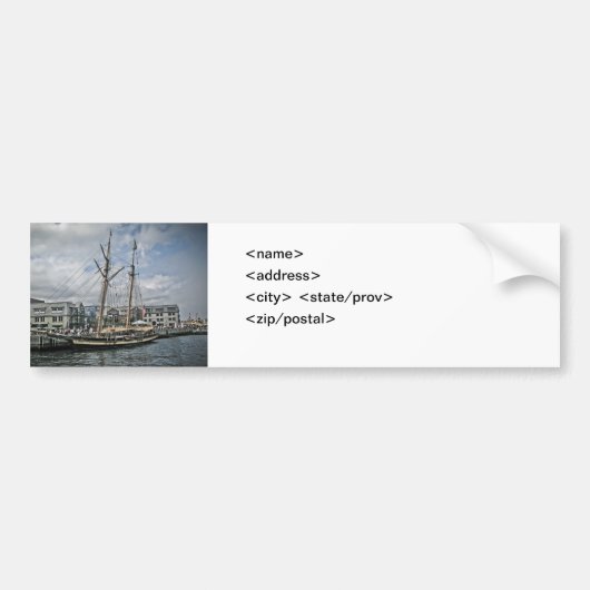 Het hoogste schip in Halifax Bumpersticker (Voorkant)
