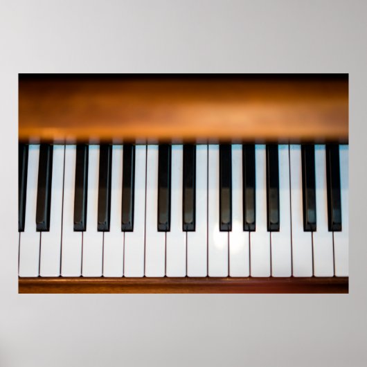 Het hoogste uitzicht van  sleutelpiano. abstract,  poster (Voorkant)