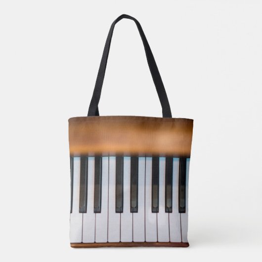 Het hoogste uitzicht van sleutelpiano. abstract, tote bag (Achterkant)