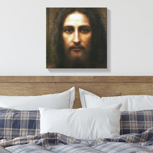 HET HOOGTE VAN HET DEVOTIONELE POSTER VAN JESUS CANVAS AFDRUK (Insitu (Slaapkamer))