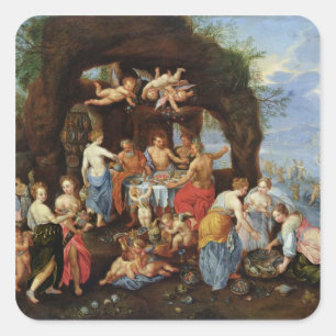 Het hoogtepunt van de Goden Vierkante Sticker