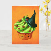 Het hoogtepunt van Halloween Cupcake van uiterst Kaart (Gele Bloem)