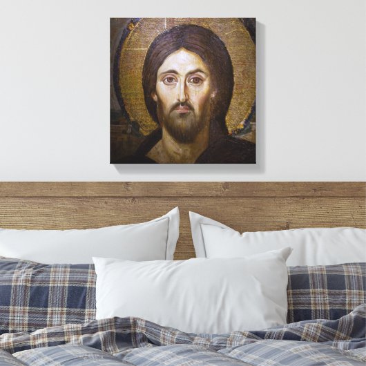 HET HOOGZIEK VAN JESUS SACRED ICON CANVAS AFDRUK (Insitu (Slaapkamer))