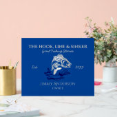 Het Hook Line & Sinker Bar Visser Acryl Bord (Huwelijk)