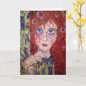Het HOOPVOLLE wenskaart van het MEISJE Kaart (Gele Bloem)