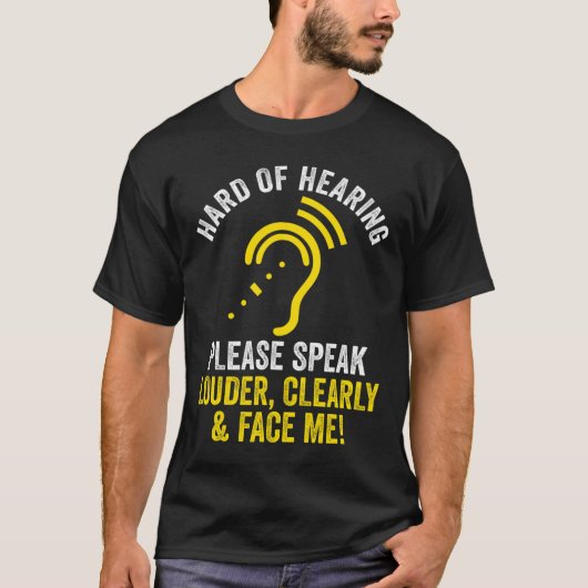 Het horen van ASL slechthorend verminderd doofbewu T-shirt (Voorkant)