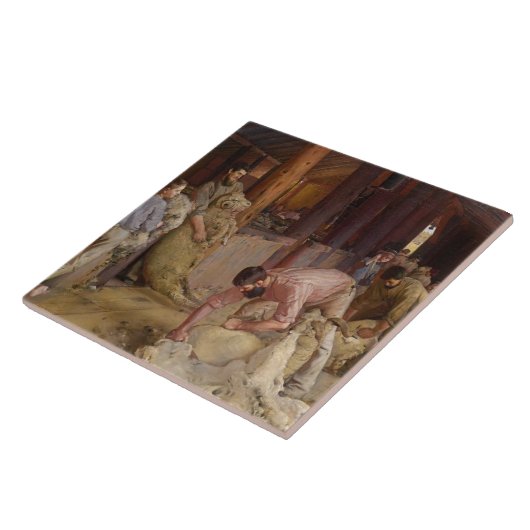 Het horen van de Rams (Australische kunst) (Tom Ro Tegeltje (Zijkant)