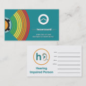 Het horen Verminderde identiteitskaart- kaarten vo Visitekaartje (Voorkant / Achterkant)