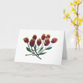 Het horizontale wenskaart van de Tulpen van Kaart (Gele Bloem)