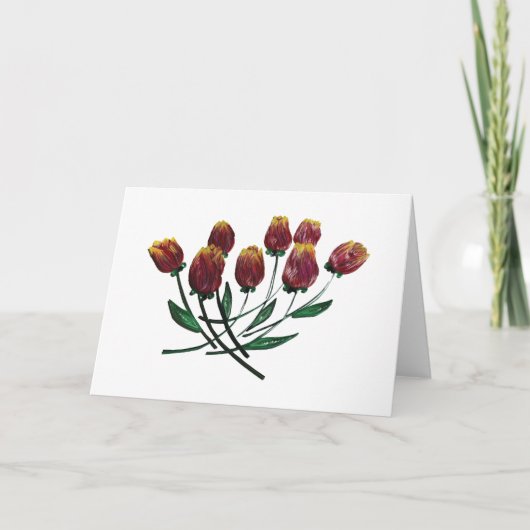 Het horizontale wenskaart van de Tulpen van Kaart (Voorkant)