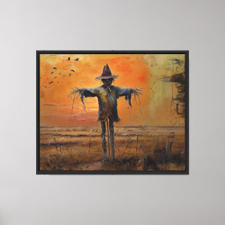 Het horloge van de vogelverschrikker canvas afdruk