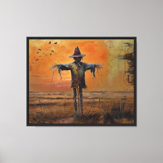 Het horloge van de vogelverschrikker canvas afdruk (Voorkant)