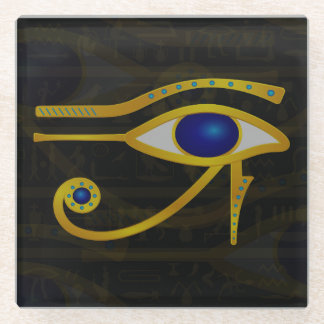 Het Horus-oog Glazen Onderzetter