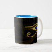 Het Horus-oog Tweekleurige Koffiemok (Voorkant rechts)