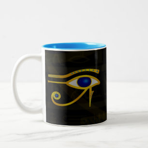 Het Horus-oog Tweekleurige Koffiemok