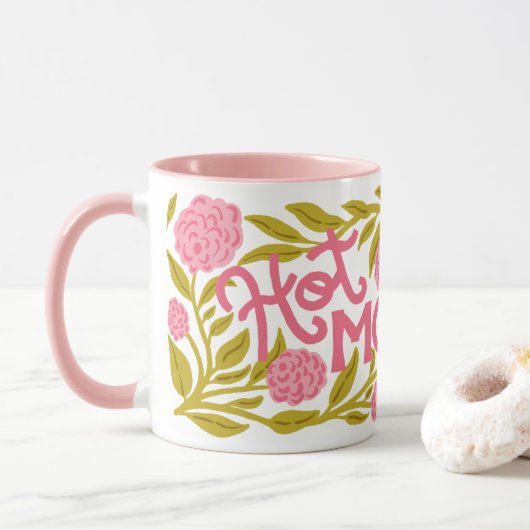 Het 'Hot Momma' Moederdag 11 oz mok (Met donut)
