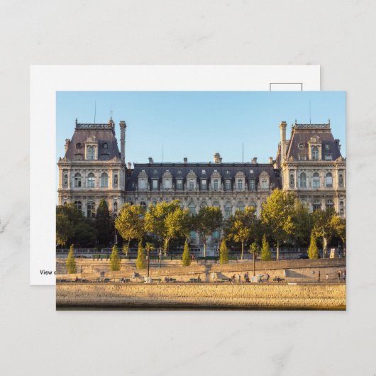 Het Hotel de Ville in Parijs, Frankrijk Briefkaart (Voorkant / Achterkant)