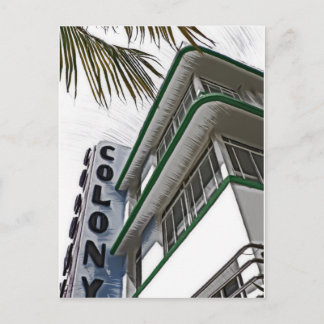 Het Hotel van de kolonie, Miami Briefkaart