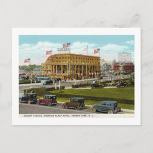 Het Hotel van het plein, Asbury Park, de Vintage Briefkaart
