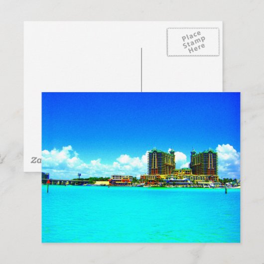 Het hotelstrand van Emerald Grande Destin Florida Briefkaart (Voorkant / Achterkant)