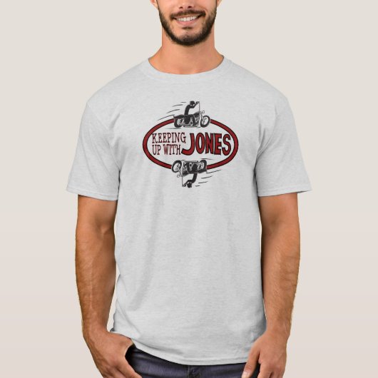 Het houden omhoog met Jones Logo T T-shirt (Voorkant)
