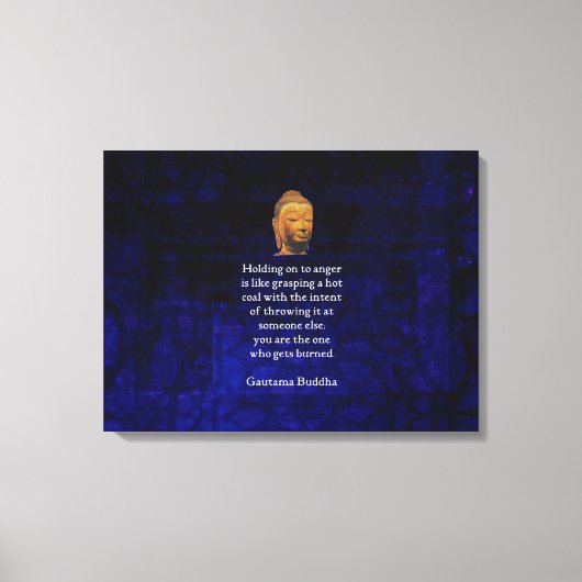 Het houden van aan het Inspirerend Boeddha Citaat Canvas Afdruk (Voorkant)