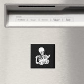 Het houden van Cat Funny Halloween Skull Sphynx Ca Magneet (Insitu (Vaatwasser))