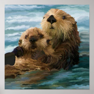 Het houden van de armen van moeder poster