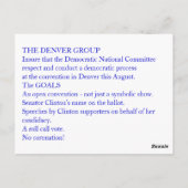 Het houden van de Democratische Partij democ… - Briefkaart (Achterkant)