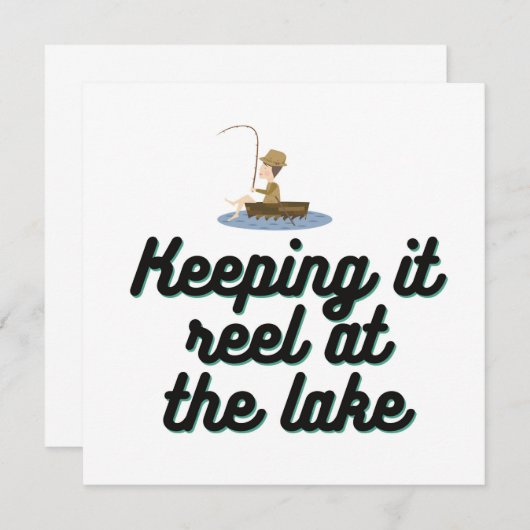 Het houden van de rol in het meer bedankkaart (Voorkant / Achterkant)