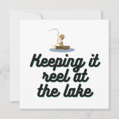 Het houden van de rol in het meer bedankkaart (Voorkant)