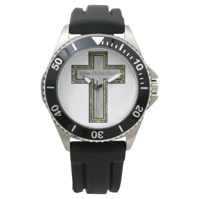 Het houden van de tijd met Jezus. Horloge (Voorkant)