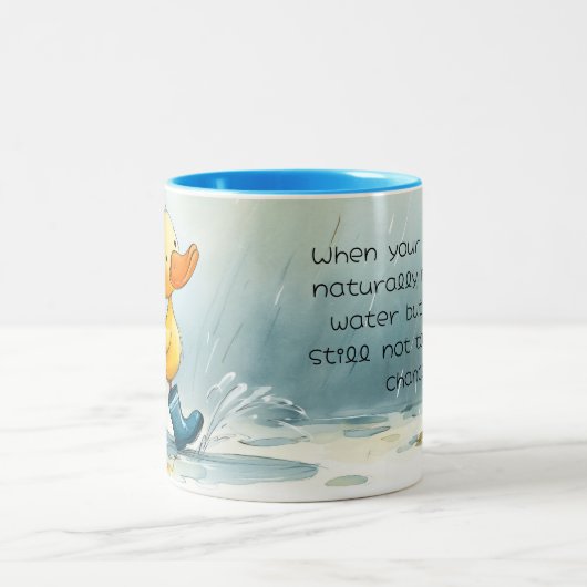 Het houden van de Webbed Feet Dry Two-Tone Mok (Center)