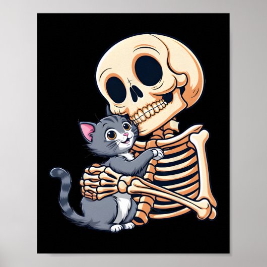 Het houden van een kat Schattige Halloween kostuum Poster (Voorkant)