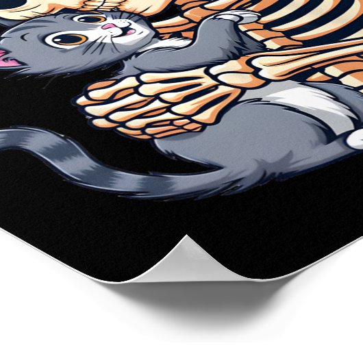 Het houden van een kat Schattige Halloween kostuum Poster (Hoek)