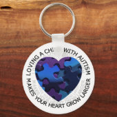 Het houden van een kind met autisme sleutelhanger (Voorkant)