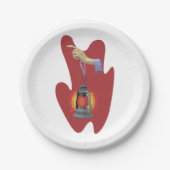 Het houden van een Lantaar Papieren Bordje (Voorkant)